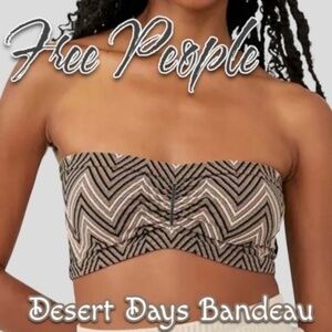 FREE PEOPLE NWT Desert Days Seamless Sweetheart Ruched Front Bandeau/Natural